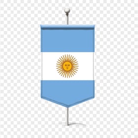 HD Vertical Argentina Flag Pole PNG