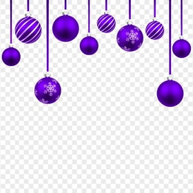 Purple Christmas Ornament Balls Baubles FREE PNG