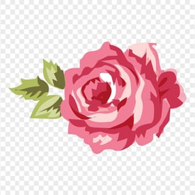 Romantic Pink Flower Border Watercolor