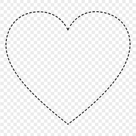 HD Black Dotted Heart Shape PNG