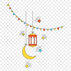 Hanging Vector Ramadan Lantern Moon Decoration