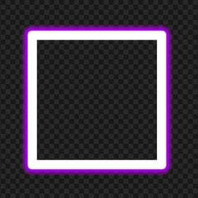 HD Purple Neon Square Frame Border PNG