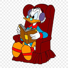 Scrooge McDuck Sitting On Sofa Chair PNG