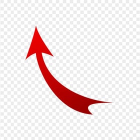 Vector Red Curved Arrow Point Up