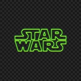 Green Neon Logo Star Wars PNG Image