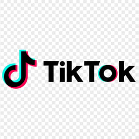 Tik Tok Horizontal Logo Text Social Media