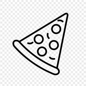 Pizza Slice Coloring Book Outline Icon PNG