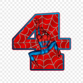HD Spider Man Number Four 4 PNG