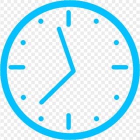 HD Blue Clock Icon Symbol Transparent PNG