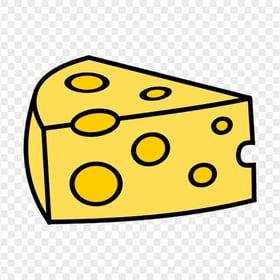 Premium Single Cheese Slice Clipart PNG Image