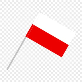 Poland Small Flag Pole Icon PNG