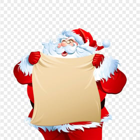 Santa Claus Holding A List Christmas Character PNG