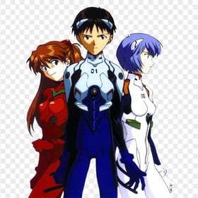 HD Shinji Ikari, Asuka Langley And Rei Ayanami PNG