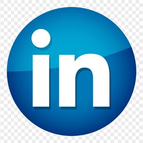 HD Round Circular Linkedin IN Glossy Icon Transparent PNG