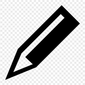 HD Black Short Angle Pencil Icon PNG