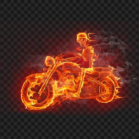 HD Fire Skull Motorcycle Bike PNG