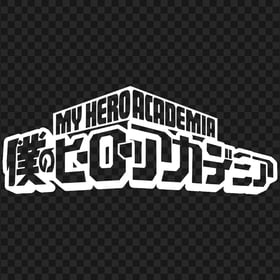 HD White My Hero Academia Logo PNG