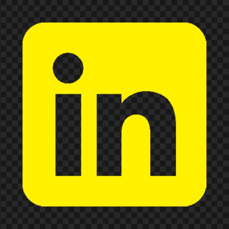 FREE LinkedIn Square Yellow Icon PNG