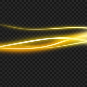 Glowing Yellow Light Lines PNG
