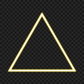 HD Yellow Glowing Triangle Neon PNG