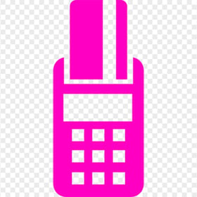 Pink POS Credit Card Machine Icon PNG