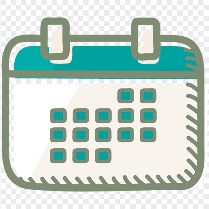 Calendar Icon Clipart Cartoon Style FREE PNG