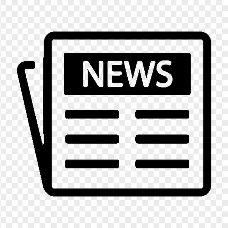 HD Newspaper News Press Black Icon PNG Citypng