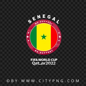 HD We Support Senegal World Cup 2022 Logo PNG