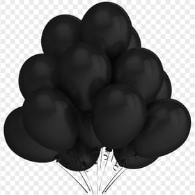 HD Black Party Birthday Celebration Balloons PNG