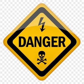 Danger Square Sign Electric Death Risk Warning