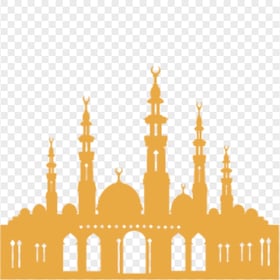 Islamic Brown Shape Masjid Mosque Vector