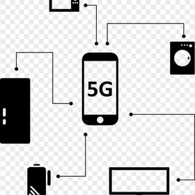 5G Connectivity Circuit Network PNG