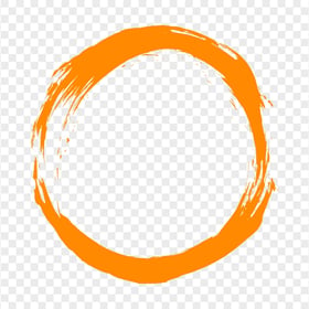 Transparent HD Brush Stroke Orange Circle
