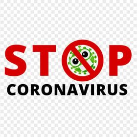 Stop No Coronavirus Fight Logo Icon Cartoon