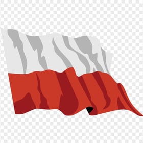 Illustration Waving Poland Flag PNG