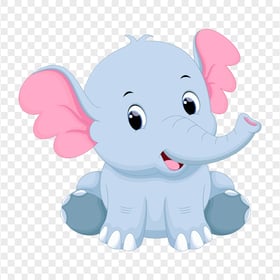 Cartoon Lovely Cute Baby Elephant PNG