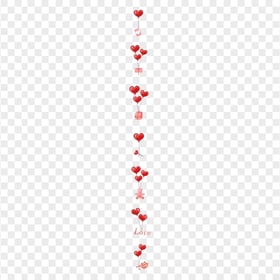 HD Beautiful Valentines Items Vertical Border PNG