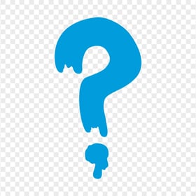HD PNG Question Mark Blue Liquid Dripping Down Icon