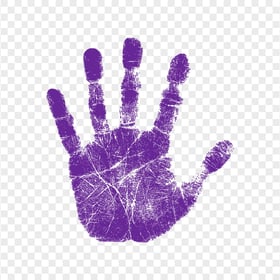 HD Purple Real Single Handprint PNG