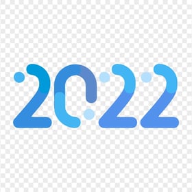 Blue Creative 2022 Text Numbers Design PNG IMG