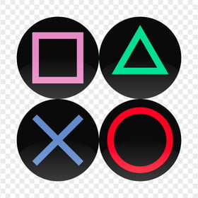 Sony PlayStation Controller Buttons Icons HD PNG