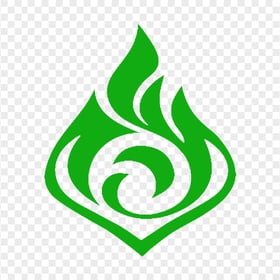 PNG Green Genshin Impact Game Logo Sign Symbol