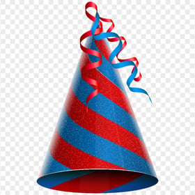 Blue And Red Party Birthday Hat PNG