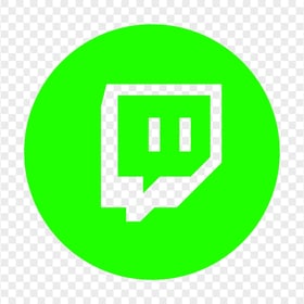 HD Lime Twitch TV Round Outline Icon Transparent Background PNG