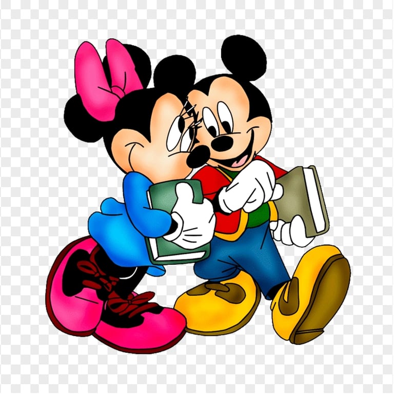 HD Mickey and Minnie Mouse Together Back to School PNG | Citypng
