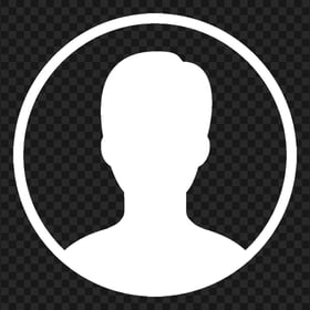 Profile User Round White Icon Symbol PNG