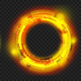HD Glowing Yellow Light Circle Portal PNG