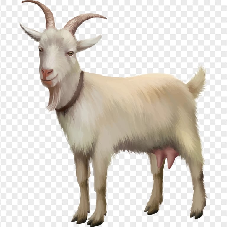 HD White Goat Illustration Cartoon PNG | Citypng