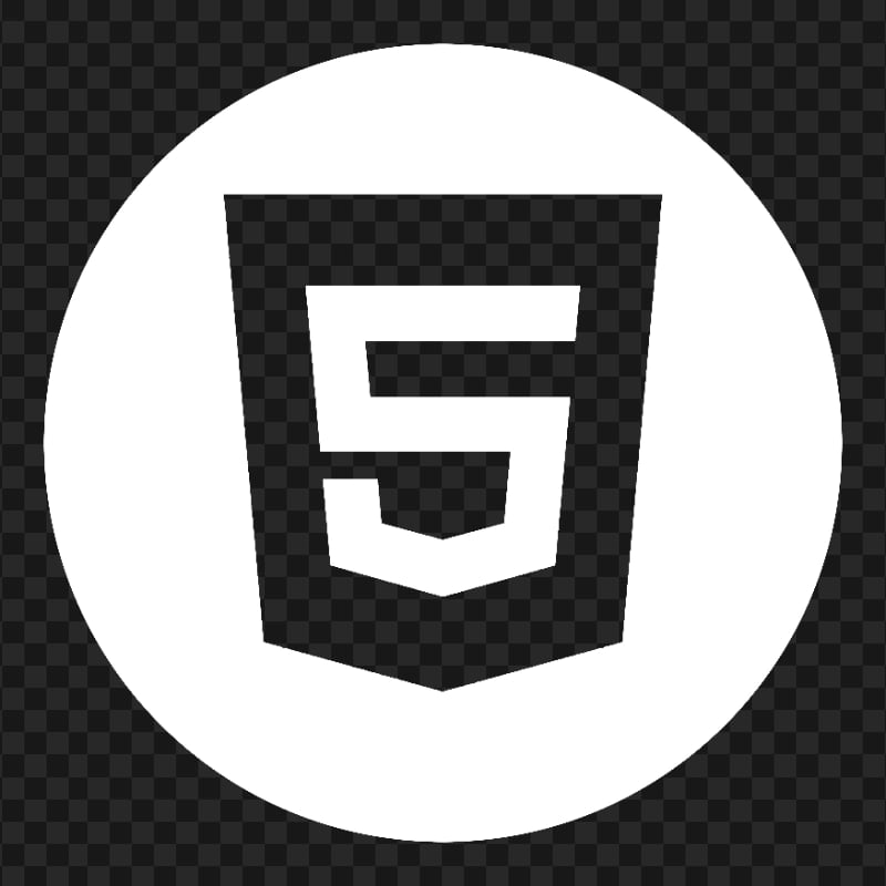 HTML5 Round White Logo Icon PNG | Citypng