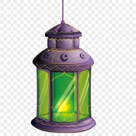 Green Cartoon Arabic Ramadan Light Lantern Lamp